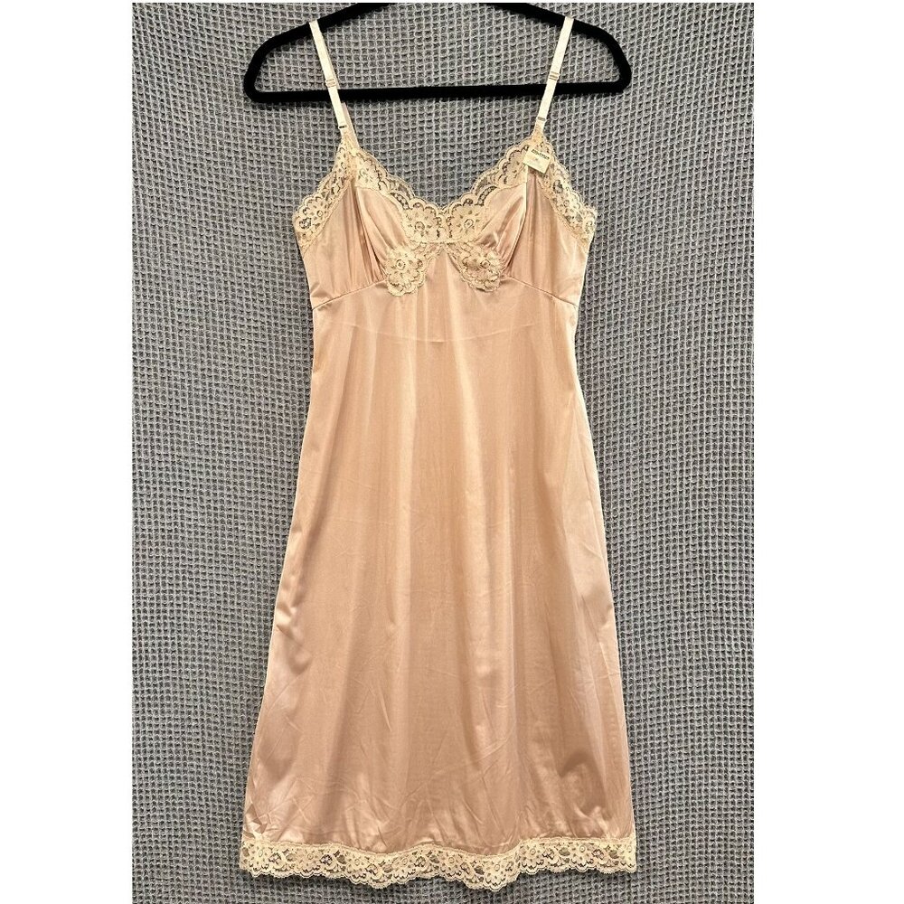 ✨ NWT Vintage Vassarette "Underneath-It-All" Lace Slip ✨ 32F / 32DDD / S - Picture 11 of 14